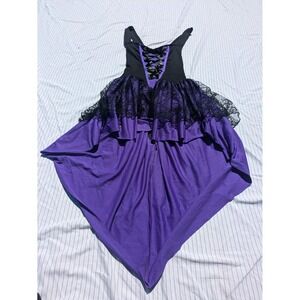 Spirit Halloween Costume Dress  Size M/L Black‎ & Purple Witch/Vampire